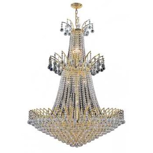 Empire Collection 18 Light Gold Finish Crystal Chandelier 32