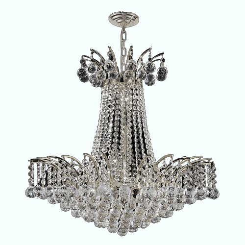 Empire Collection 8 Light Chrome Finish Crystal Chandelier 19