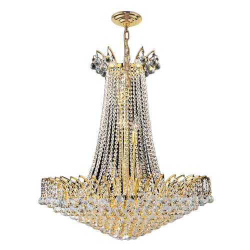 Empire Collection 16 Light Gold Finish Crystal Chandelier 29