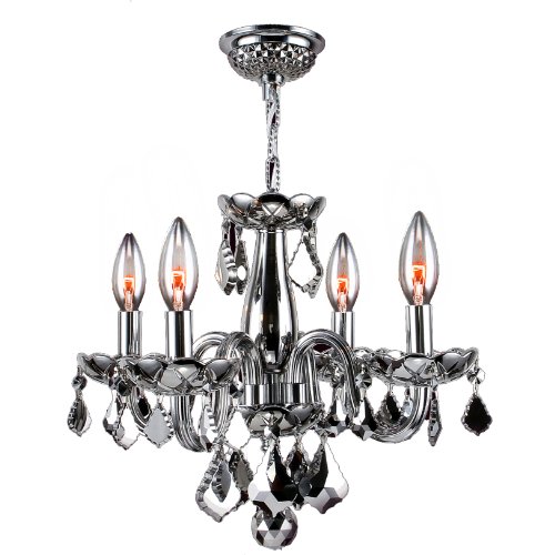 Clarion Collection 4 Light Chrome Finish and Chrome Crystal Chandelier 16