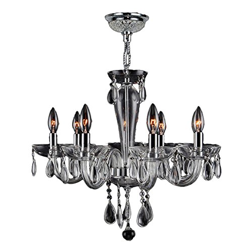 Gatsby Collection 8 Light Chrome Finish and Clear Blown Glass Chandelier 22