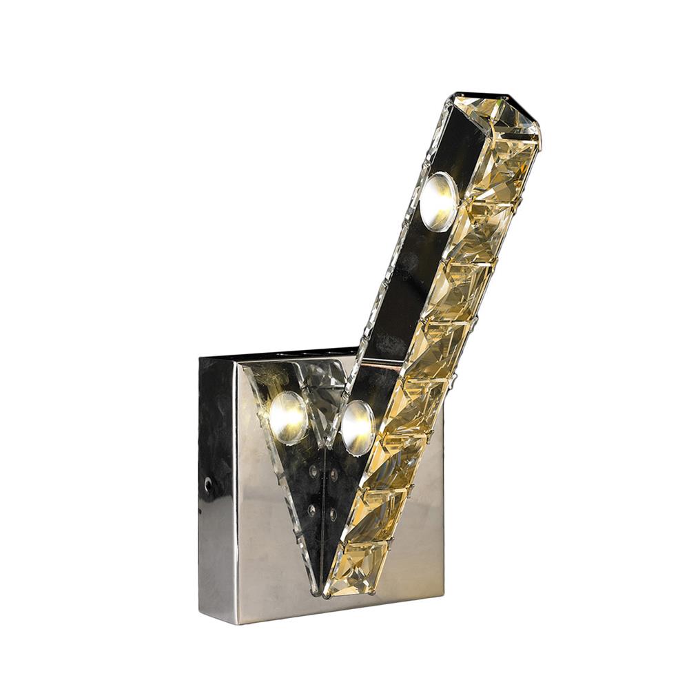 Galaxy Collection 6 Light LED Chrome Finish and Clear Crystal Wall Sconce 5