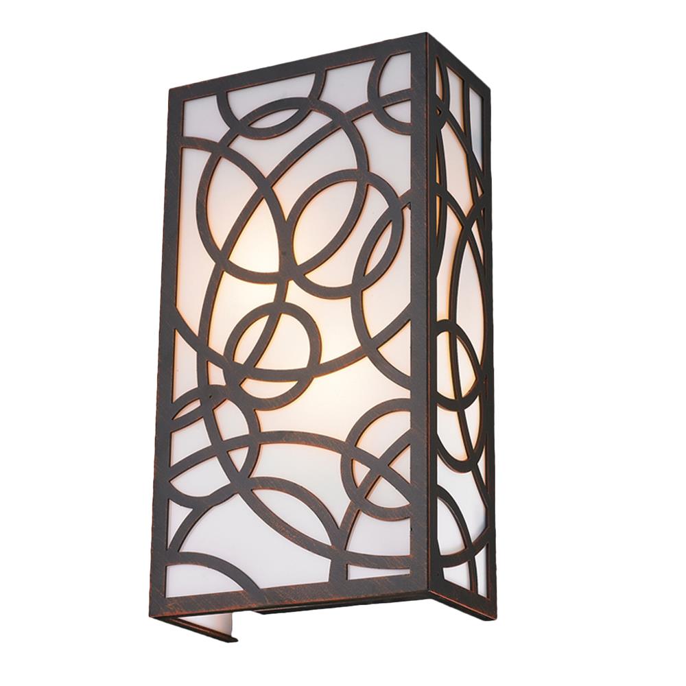 Cumulus Collection 2 Light Flemish Brass Finish with Opal Acrylic Diffuser 8" W x 15" H Small ADA