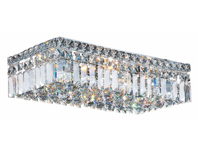 Cascade Collection 4 Light Chrome Finish and Clear Crystal Flush Mount Ceiling Light 20