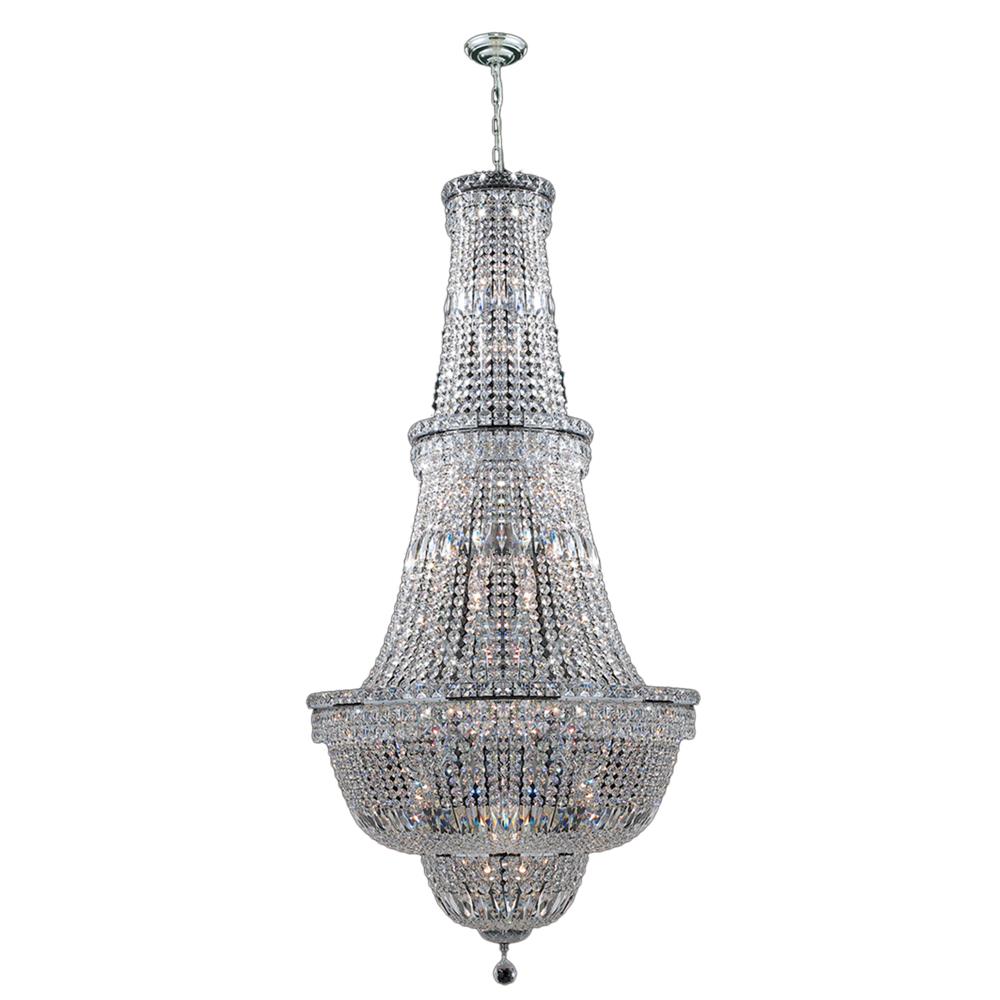 Empire Collection 34 Light Chrome Finish Crystal Chandelier 28