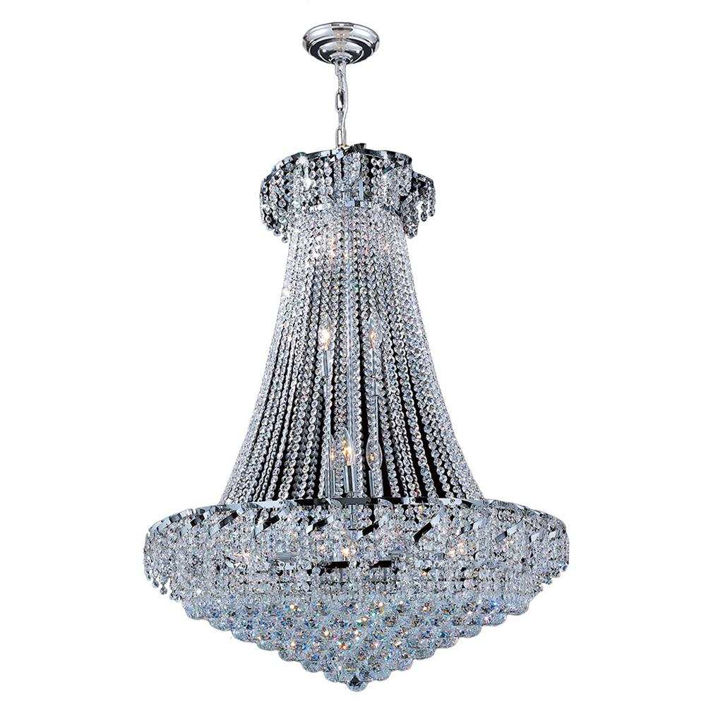 Empire Collection 18 Light Chrome Finish Crystal Chandelier 30