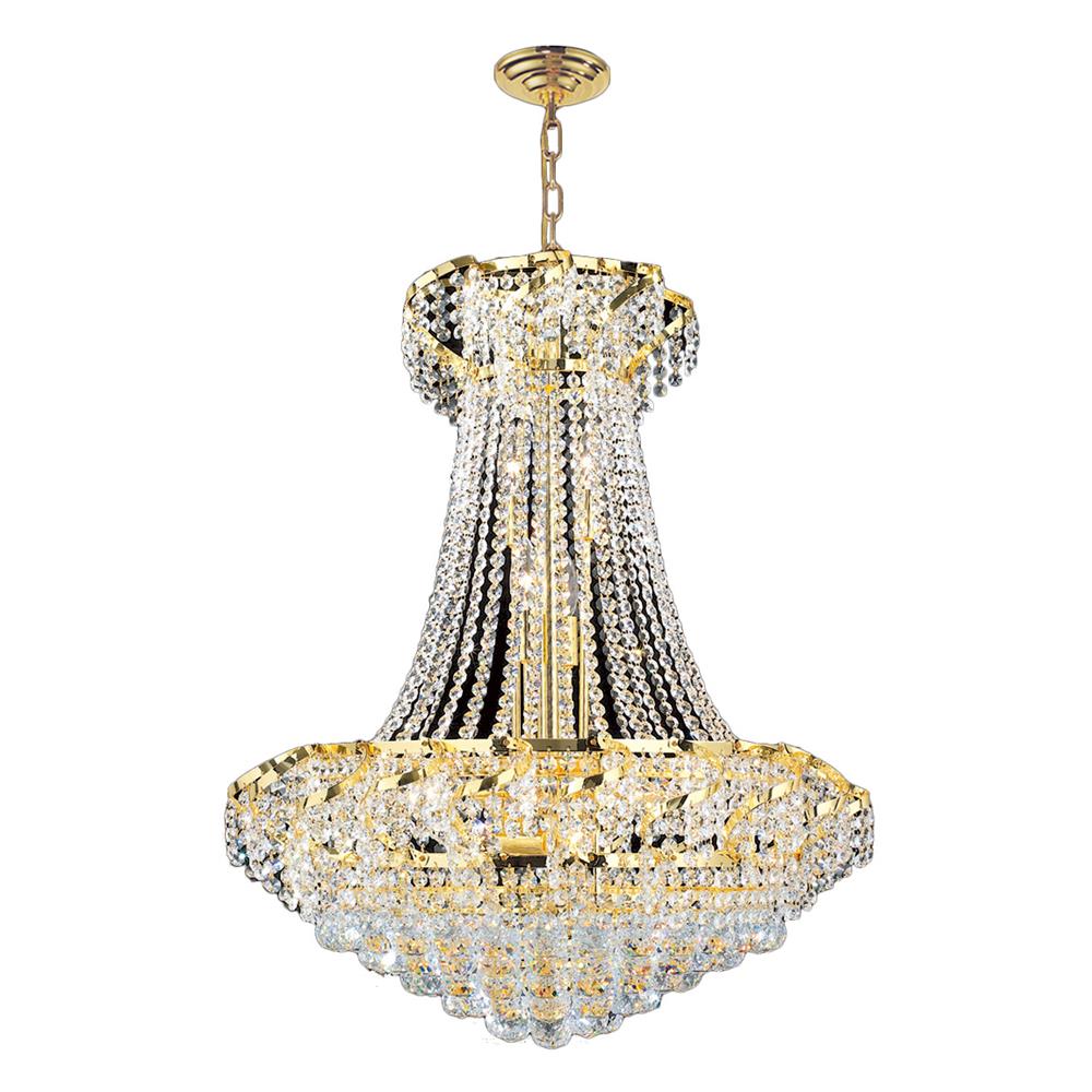 Empire Collection 15 Light Gold Finish Crystal Chandelier 26