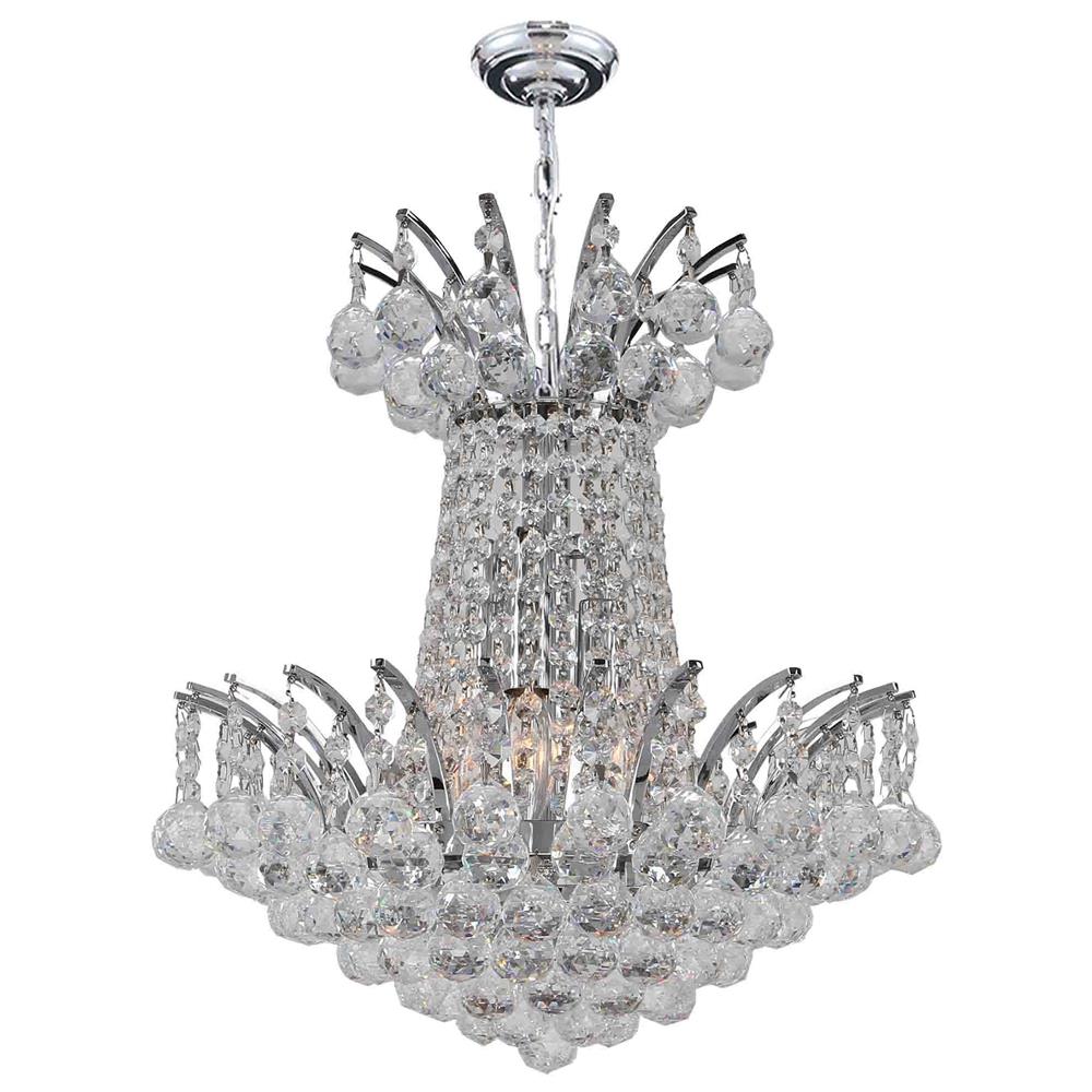 Empire Collection 4 Light Chrome Finish Crystal Chandelier 16