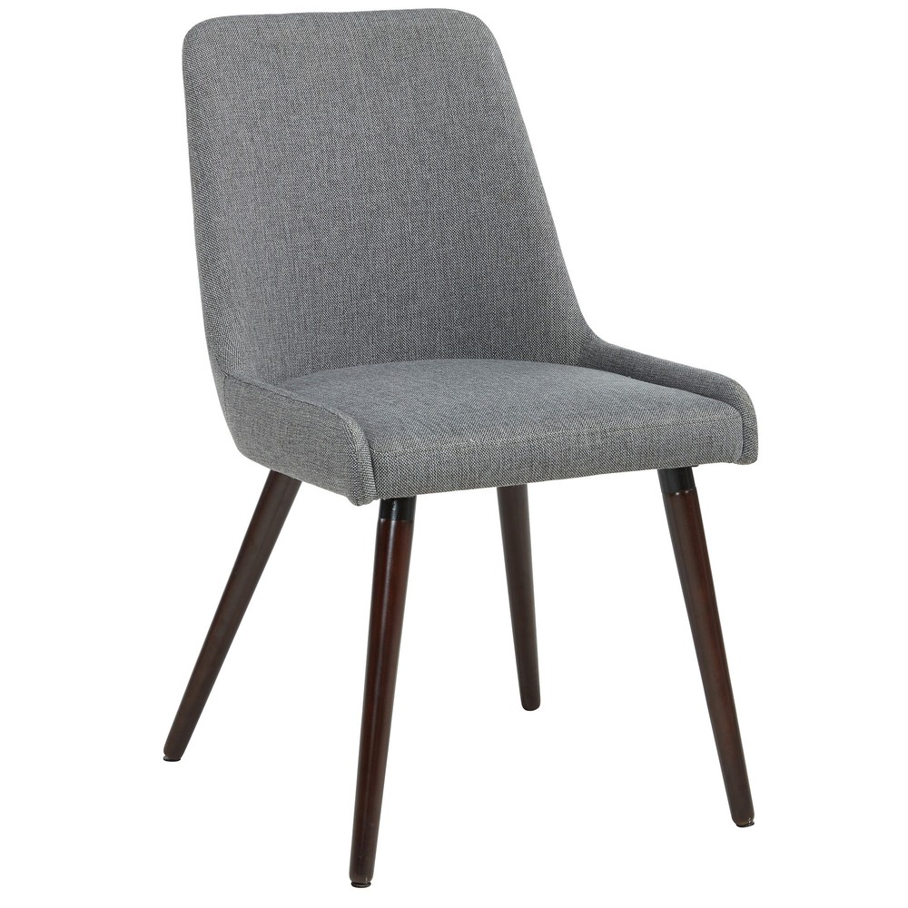 Mia Side Chair Dark Grey/Walnut Leg