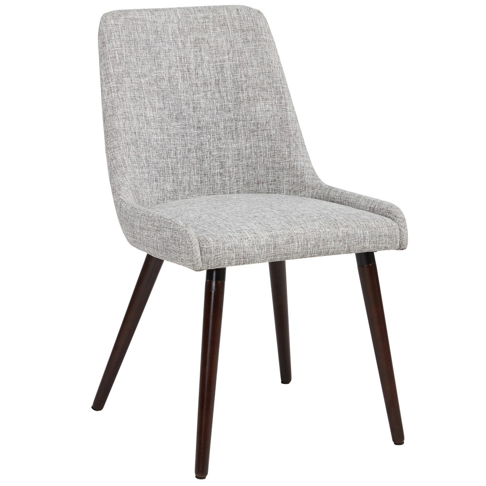 Mia Side Chair Light Grey/Walnut Leg