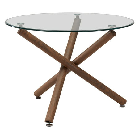 ROCCA-DINING TABLE, 40"dia-WALNUT