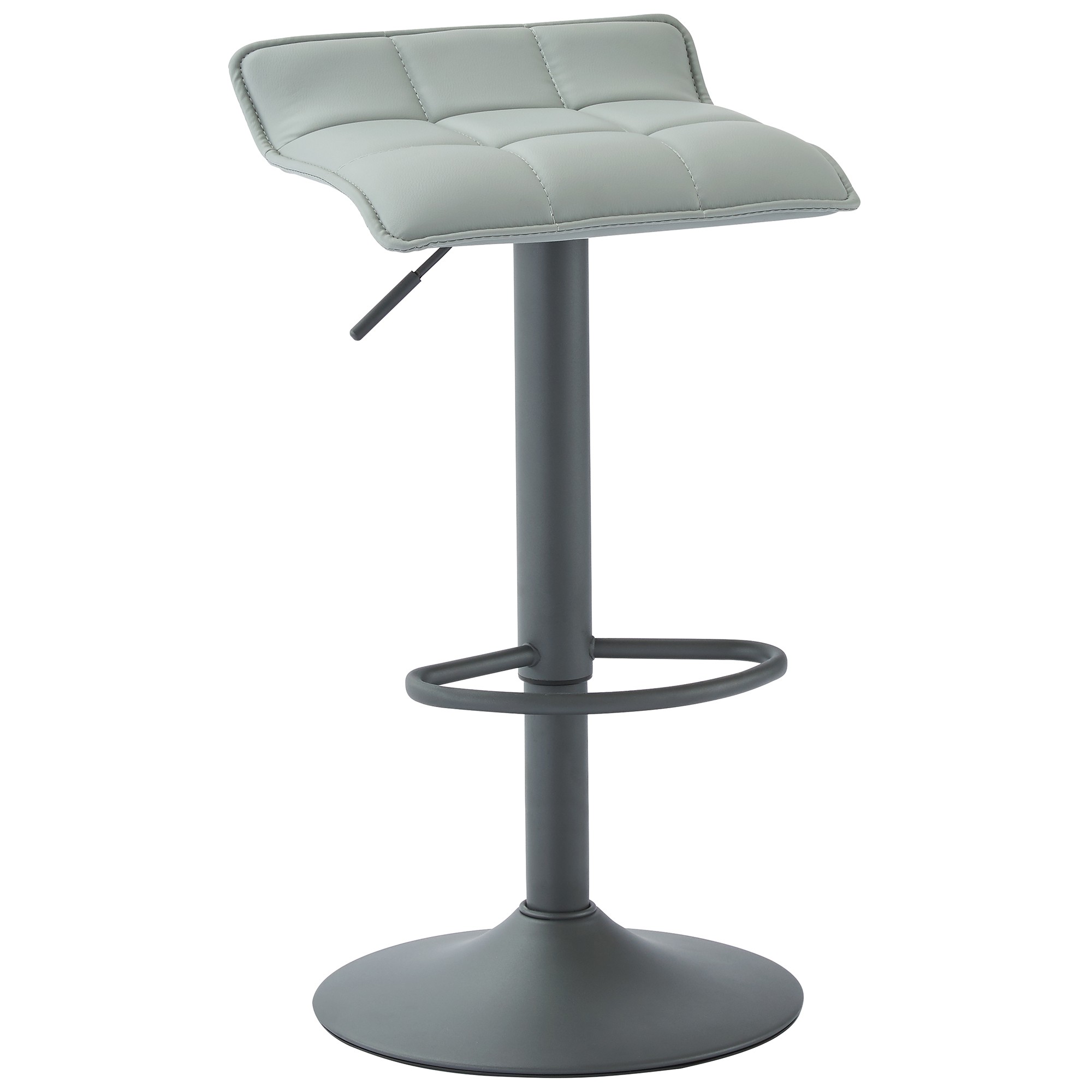Comet Air Lift Stool Grey Faux Leather