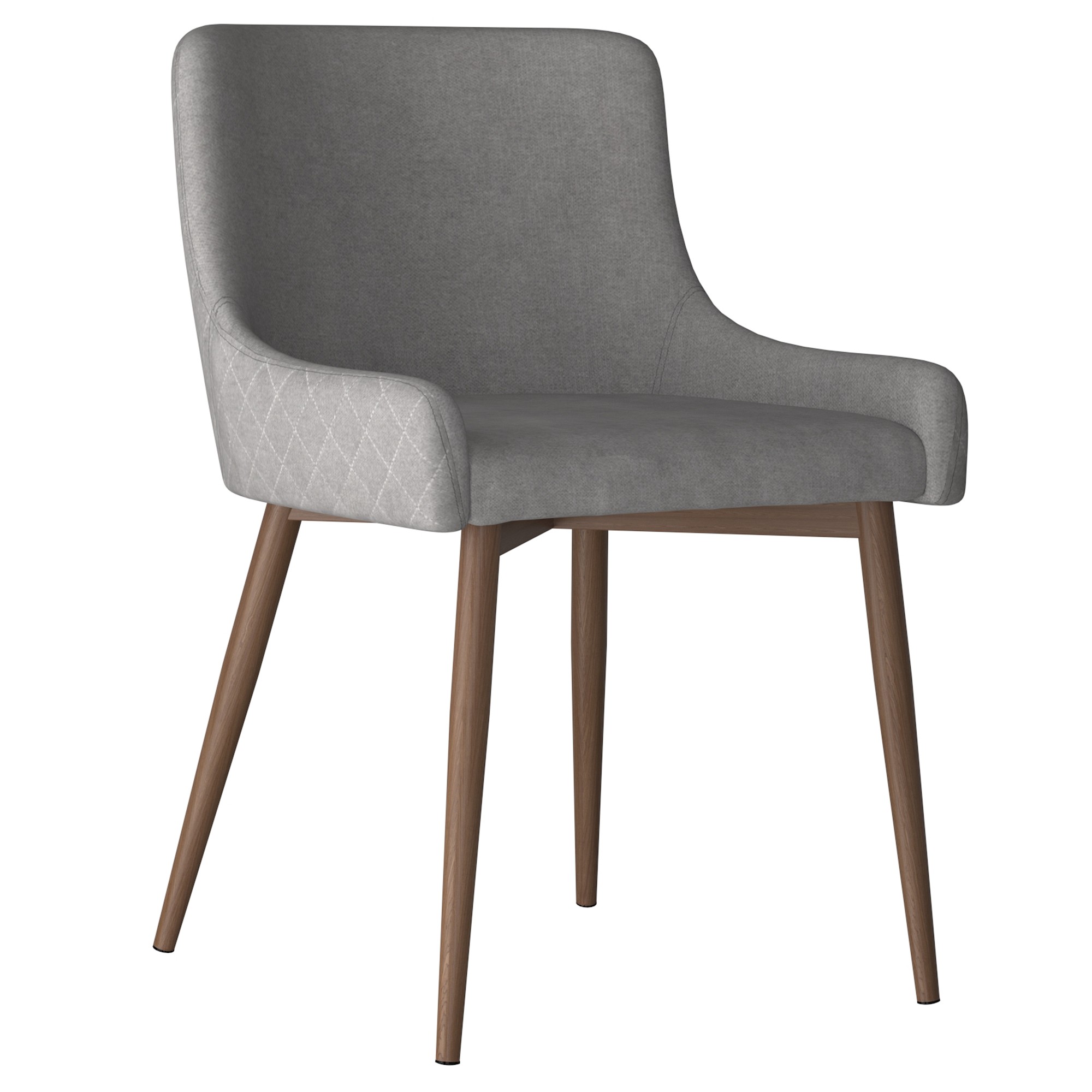 Bianca Side Chair Grey/Walnut Leg