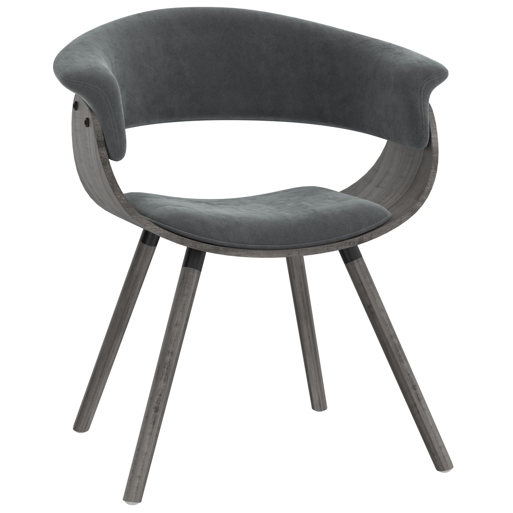 Holt Accent Chair Velvet Grey