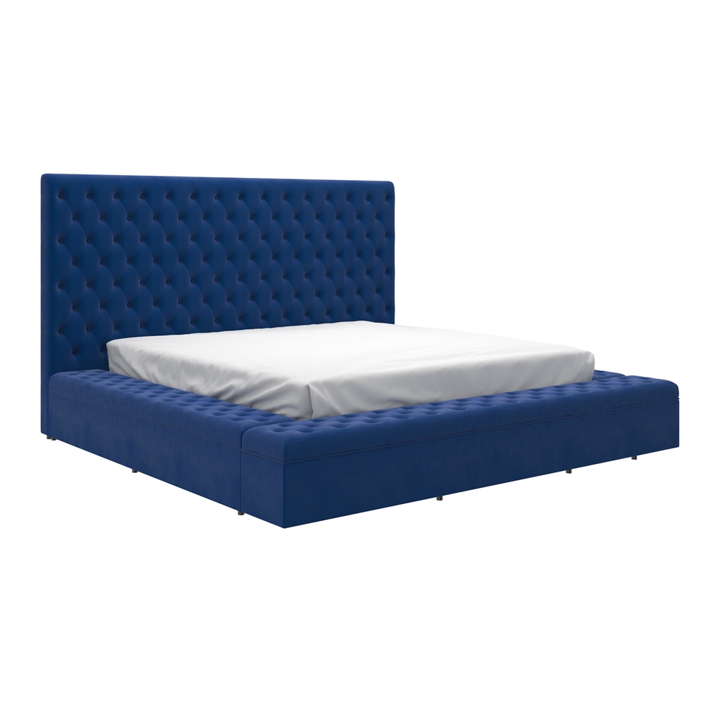 Adonis 78'' King Platform Bed Blue