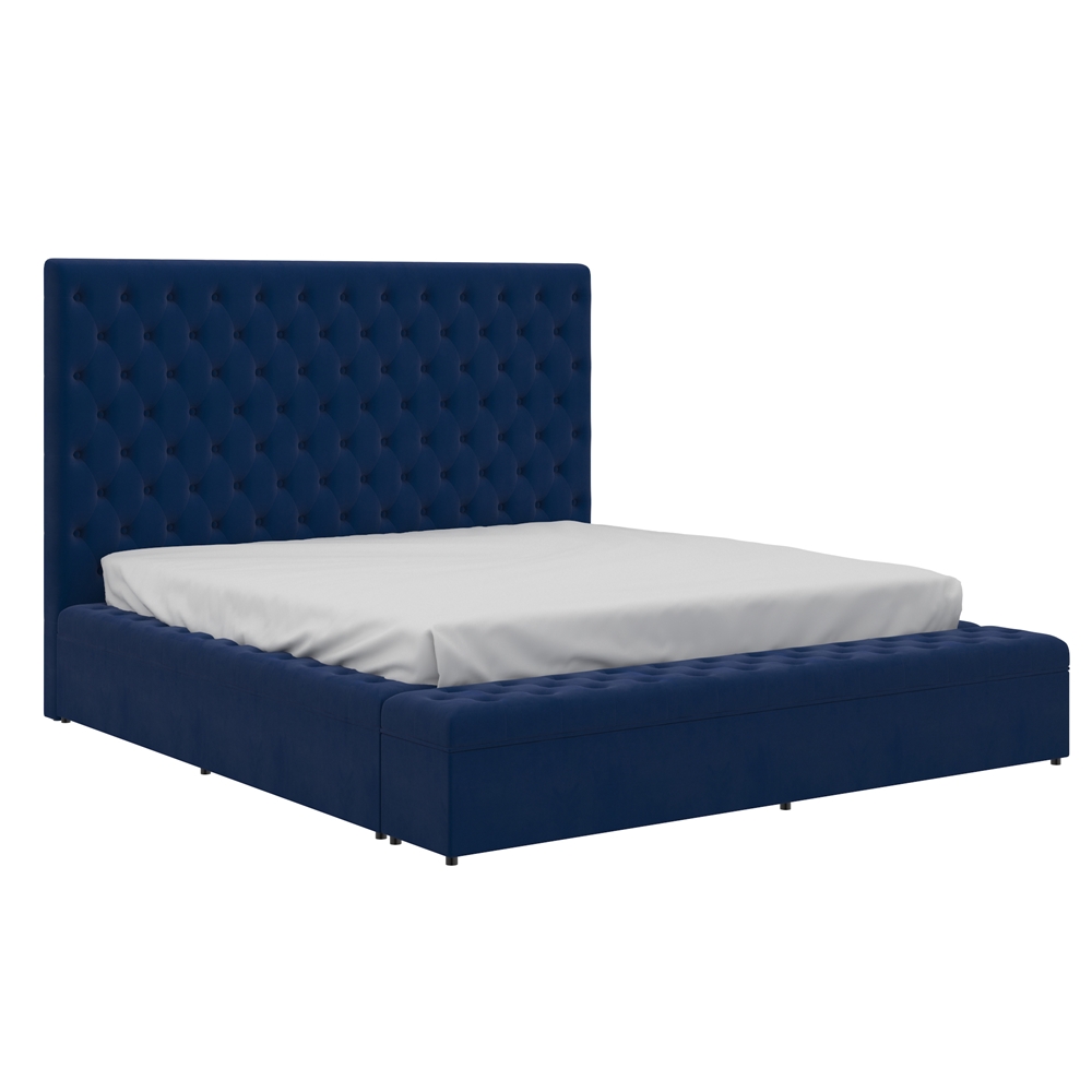 Adonis 60'' Queen Platform Bed Blue