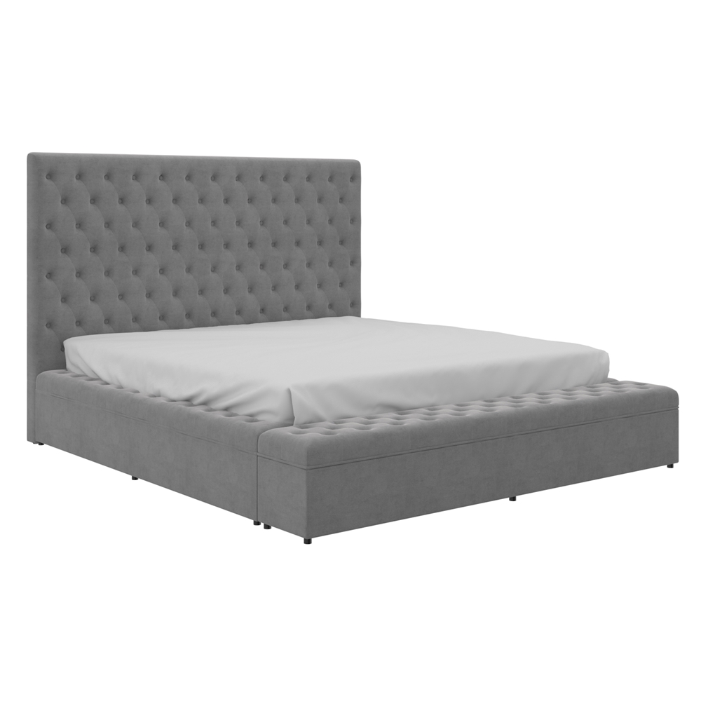 Adonis 60'' Queen Platform Bed Grey