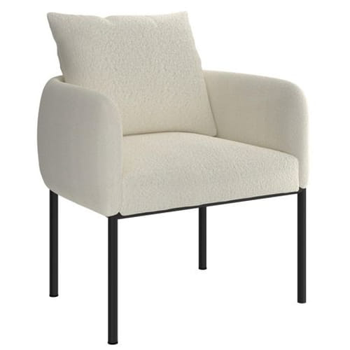Zana-Accent Chair-Cream/Bk Leg