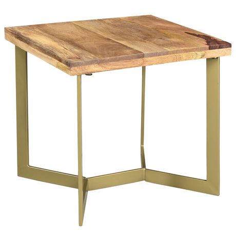 Zivah Accent Table Natural/Gold