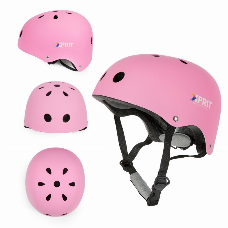 XPRIT Kids/Adults Protection Helmet For Scooter, Hoverboard, Skateboard and Bicycle - Small Pink