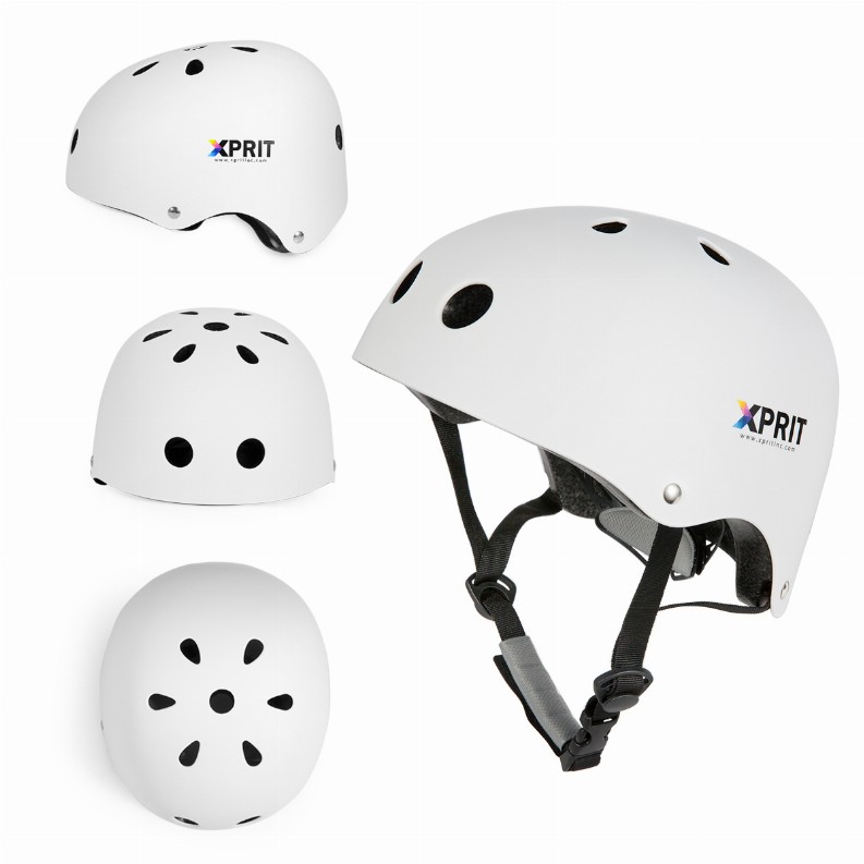 XPRIT Kids/Adults Protection Helmet For Scooter, Hoverboard, Skateboard and Bicycle - Large White