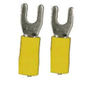 Spade Terminals #8 10-12 Ga. 100 Pcs; Yellow;Xscorpion