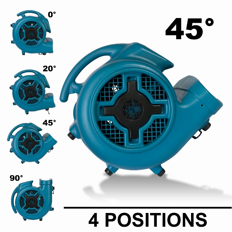XPOWER CFM 3 Speed Air Mover, Carpet Dryer, Floor Fan, Blower - Blue Blue 1 p-800 3/4 hp 3200