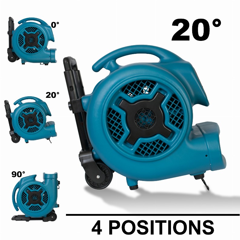 XPOWER CFM 3 Speed Air Mover, Carpet Dryer, Floor Fan, Blower - Blue Blue 1 p-830h 1 hp 3600