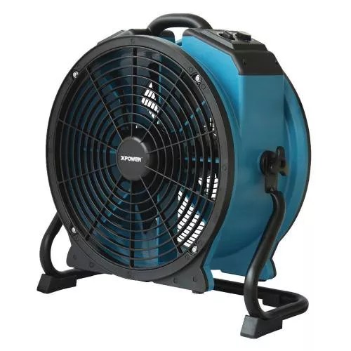 XPOWER X-47ATR 1/3 HP 3600 CFM Variable Speed Sealed Motor Industrial Axial Air Mover, Blower, Fan with Timer and Power Outlets