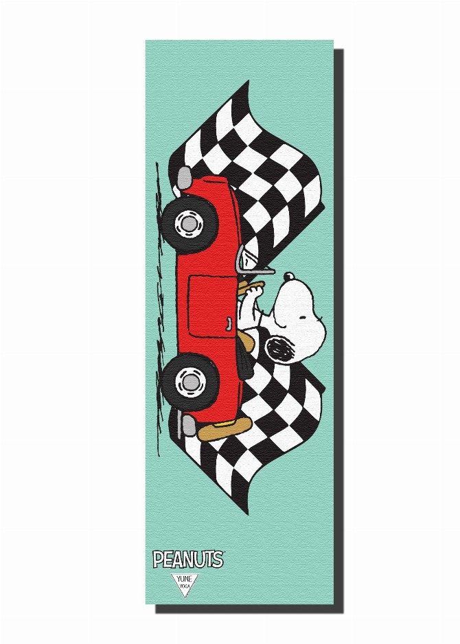 Peanuts x Yune Yoga Snoopy Yoga Mat - Snoopy Race Car
