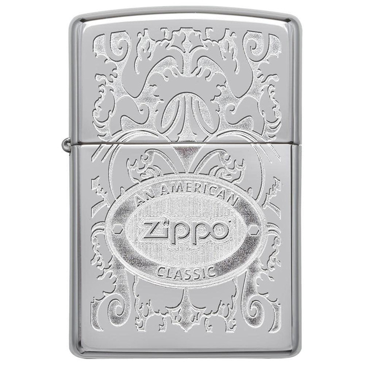 Zippo Windproof Lighter Zippo Crown Stamp High Polish Chrome Finish