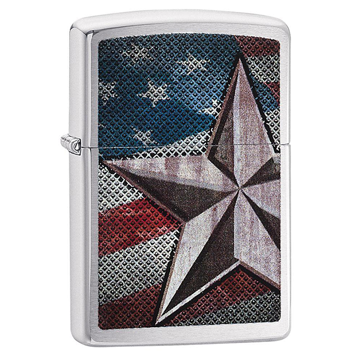 Zippo Windproof Lighter American Flag Retro Star Lighter