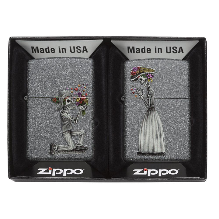 Zippo Windproof Lighter Iron Stone Couple