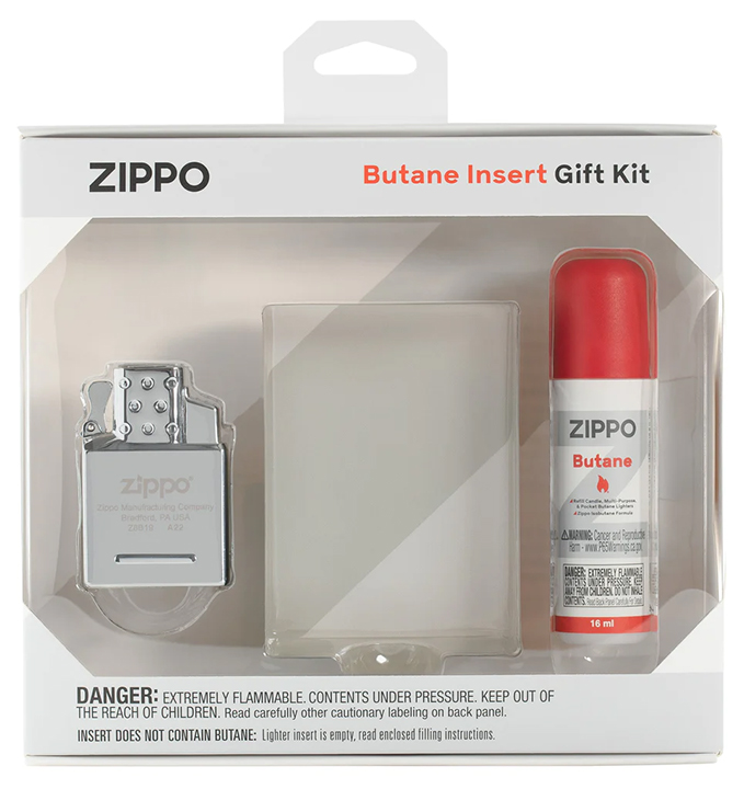 Zippo Butane Insert Gift Set White