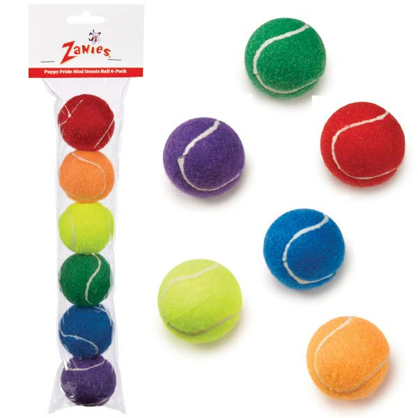 ZA Puppy Pride Mini Tennis Ball 6Pk