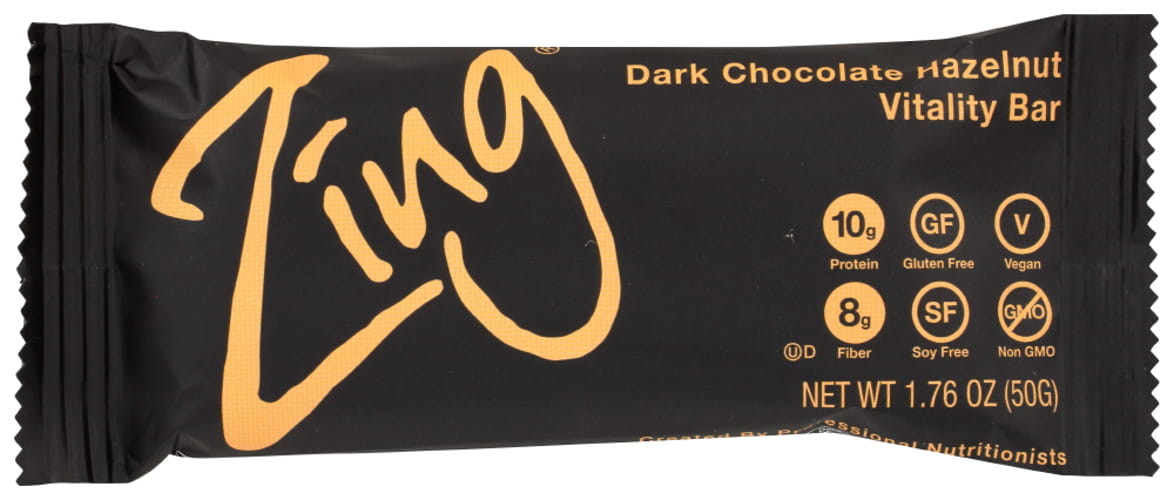 Zing Dark Chocolate Hazelnut Bar (12x1.76OZ )
