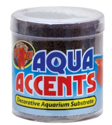 Zoo Med Aqua Accents Decorative Substrate - Midnight Black Sand - 0.5 lb