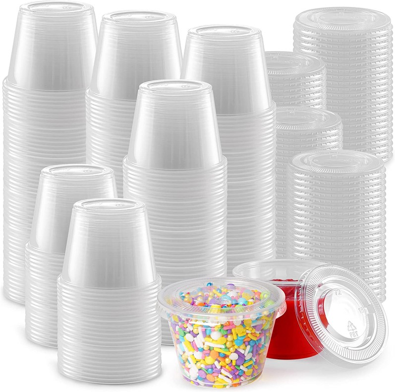 Clear Jello Shot Cups with Lids 4oz 4oz