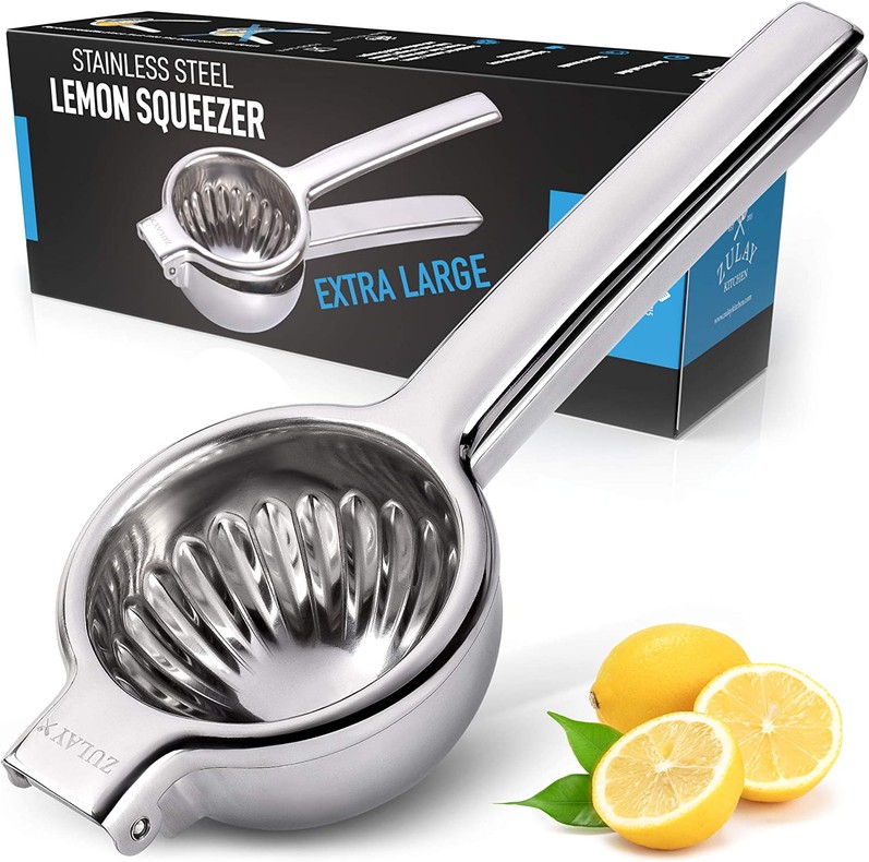 Extra Large Heavy Duty Stainless Steel Lemon Squeezer for Small Oranges, Lemons, Limes