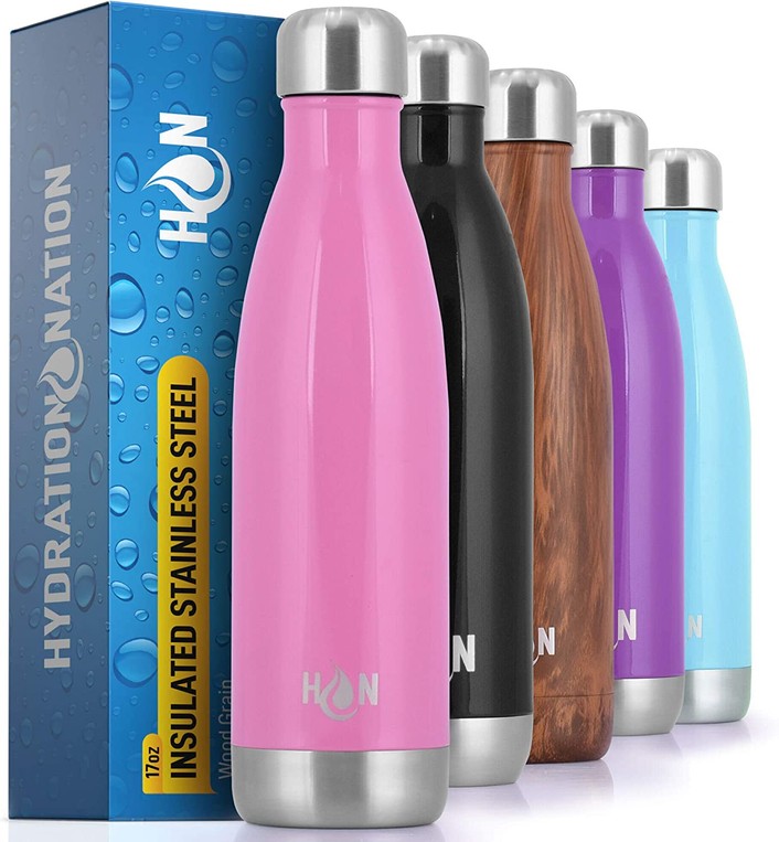 Hydration Nation Double Wall Insulated Water Bottle 17OZ BBBL-GM