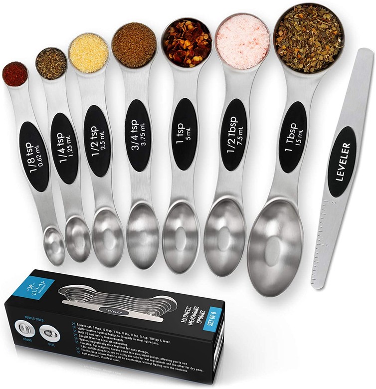 Magnetic Measuring Spoons with Leveler