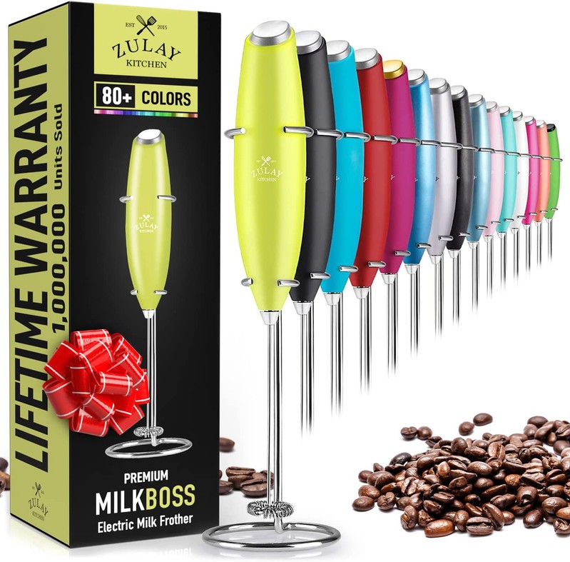 Milk Boss Milk Frother With Stand GRN