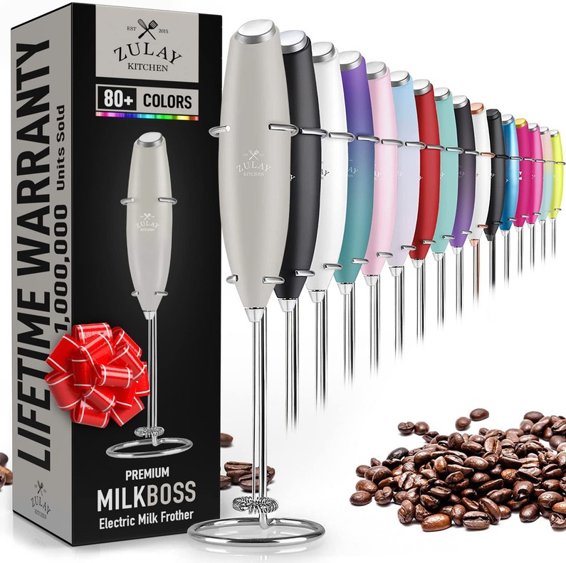 Milk Boss Milk Frother With Stand GRY