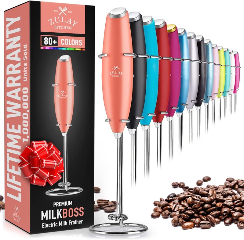Milk Boss Milk Frother With Stand ORNGE