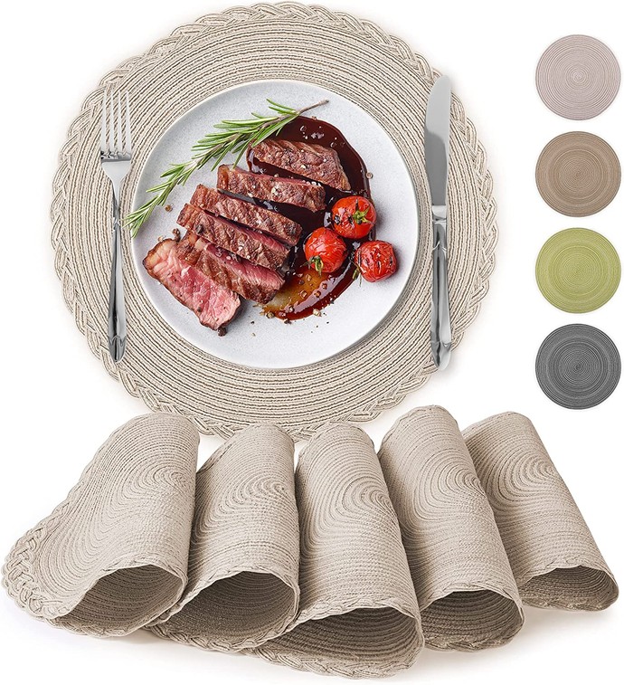 Round Placemats Braided VRY