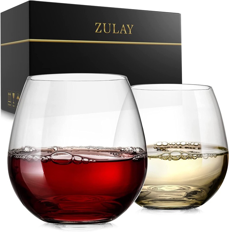 Stemless Wine Glasses Set