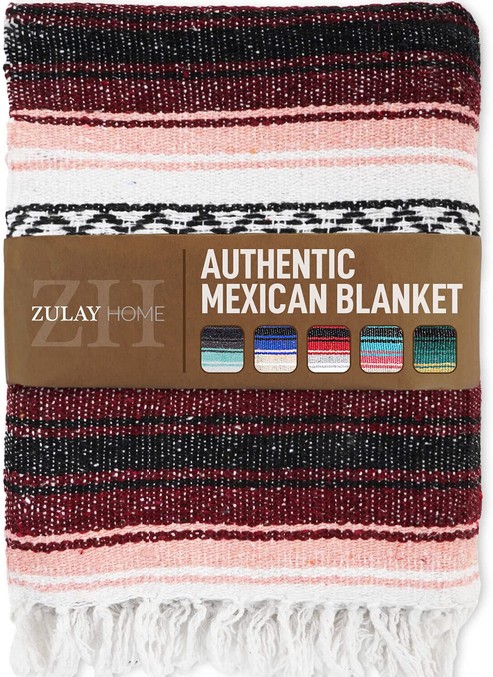 Zulay Home Hand Woven Mexican Blanket CHPK