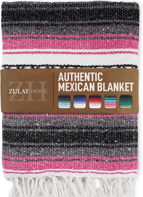 Zulay Home Hand Woven Mexican Blanket GYFCH