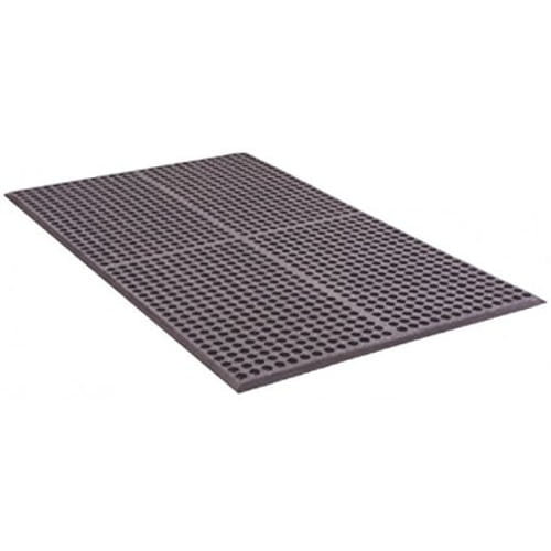 3' x 10' Workstep Mat 1/2" Grease-Resistant Black w/ Grit Tuff