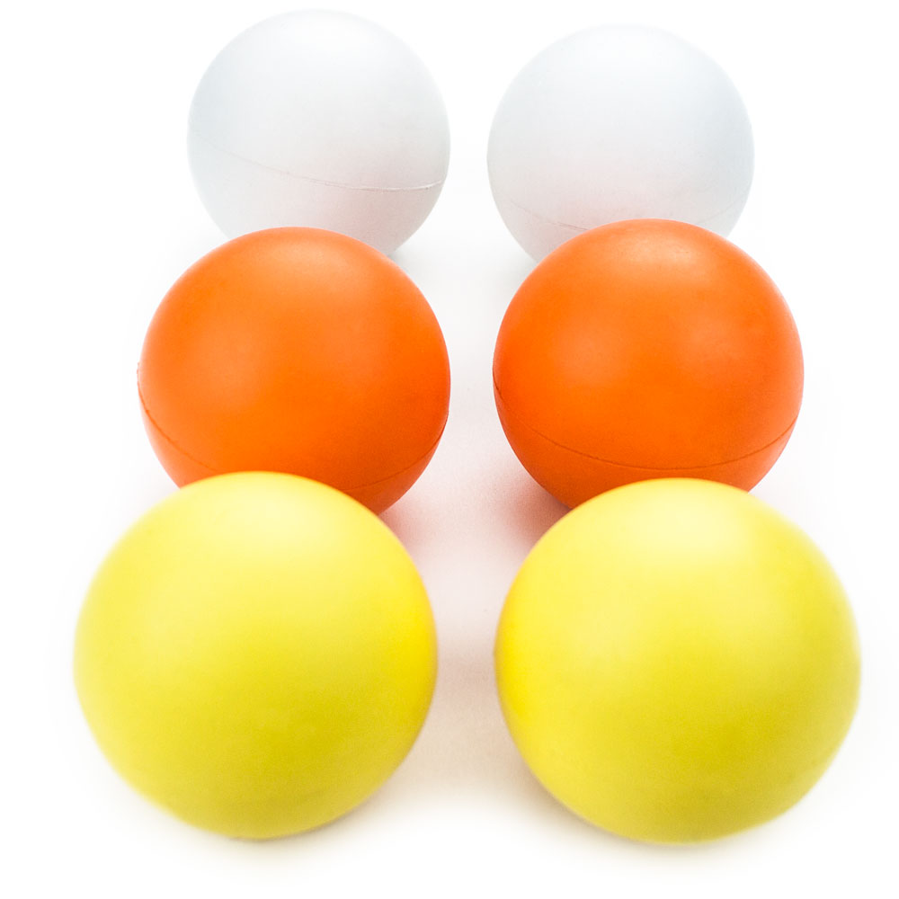 6 Multi-color Regulation Size Lacrosse Balls in Mesh Bag